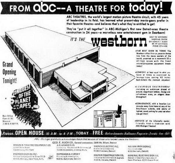 Westborn Theatre - 1972-07-12 Ad